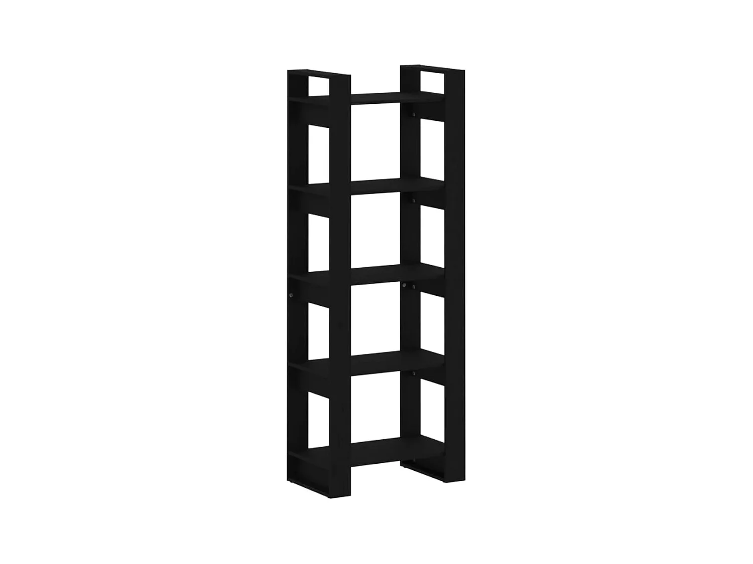 Fryska  Boekenkast/kamerscherm 60x35x160 cm massief hout zwart
