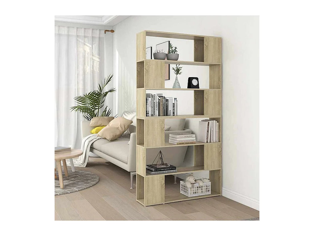 Branchville  Bibliothèque/Séparateur de pièce Chêne Sonoma 100x24x188 cm