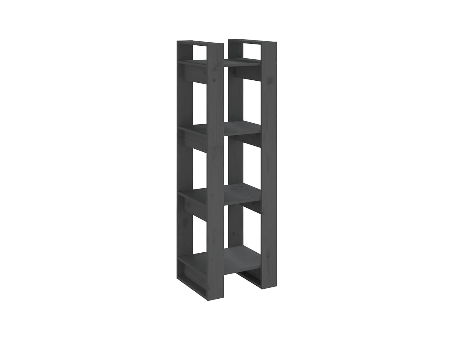 Vera  Bibliothèque/Séparateur de pièce Gris 41x35x125 cm Pin solide