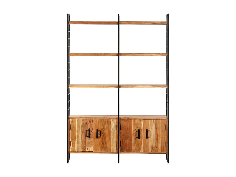 Ardrossan  Bibliothèque à 4 niveaux 124x30x180 cm Bois d'acacia massif