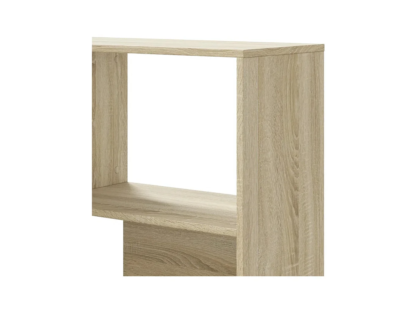 Damir  Bibliothèque d'angle à 4 niveaux chêne sonoma bois d'ingénierie