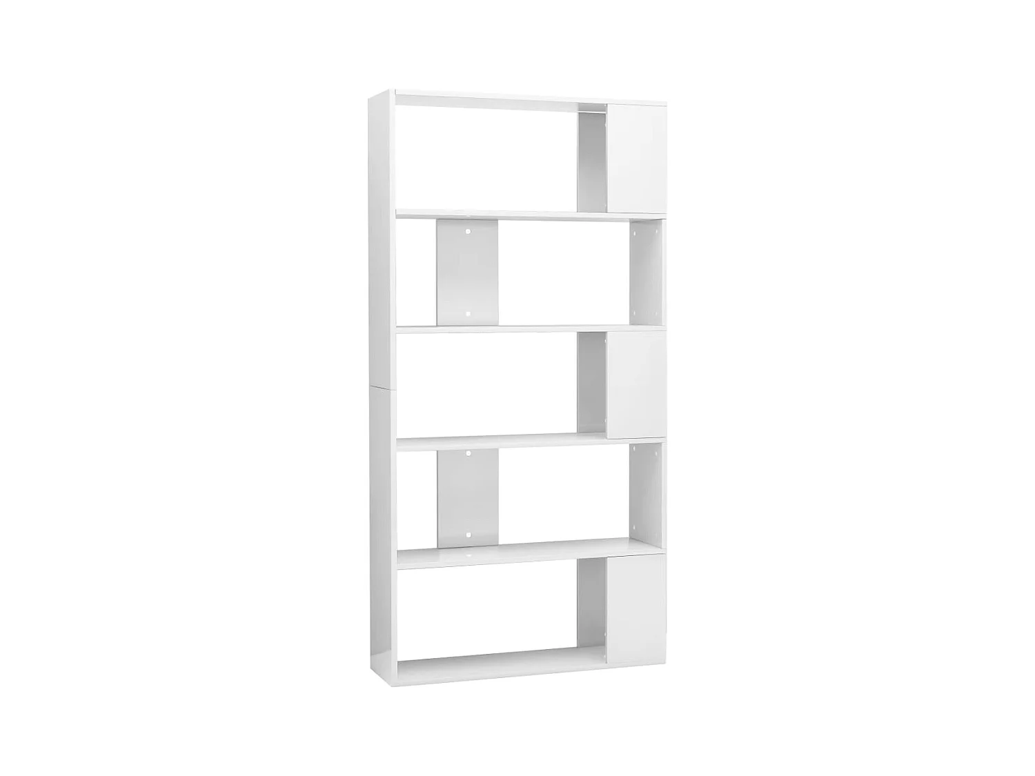 Adrik  Bibliothèque/Séparateur de pièce Blanc brillant 80x24x159 cm