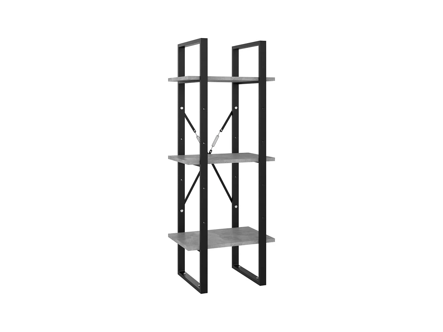 Drachten  Boekenkast met 3 schappen 40x30x105 cm bewerkt hout betongrijs