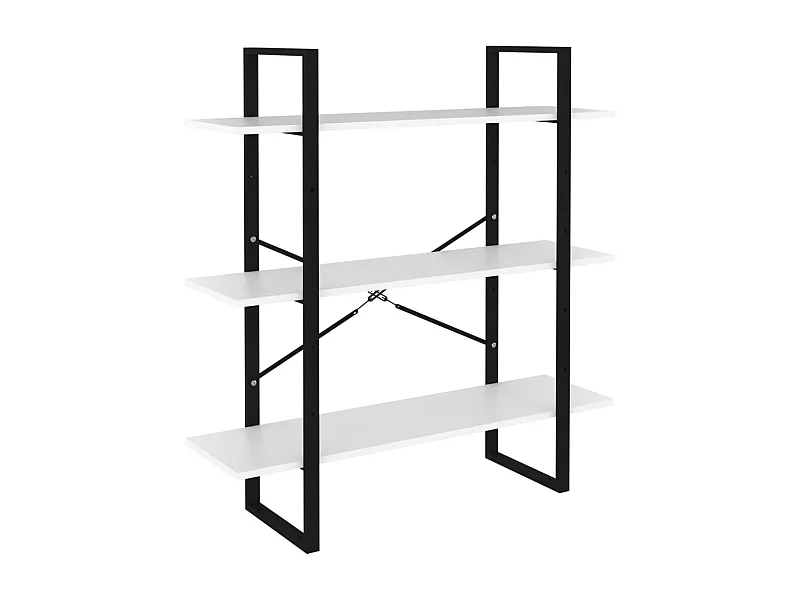 Capitola  Bibliothèque blanc 100x30x105 cm bois d’ingénierie