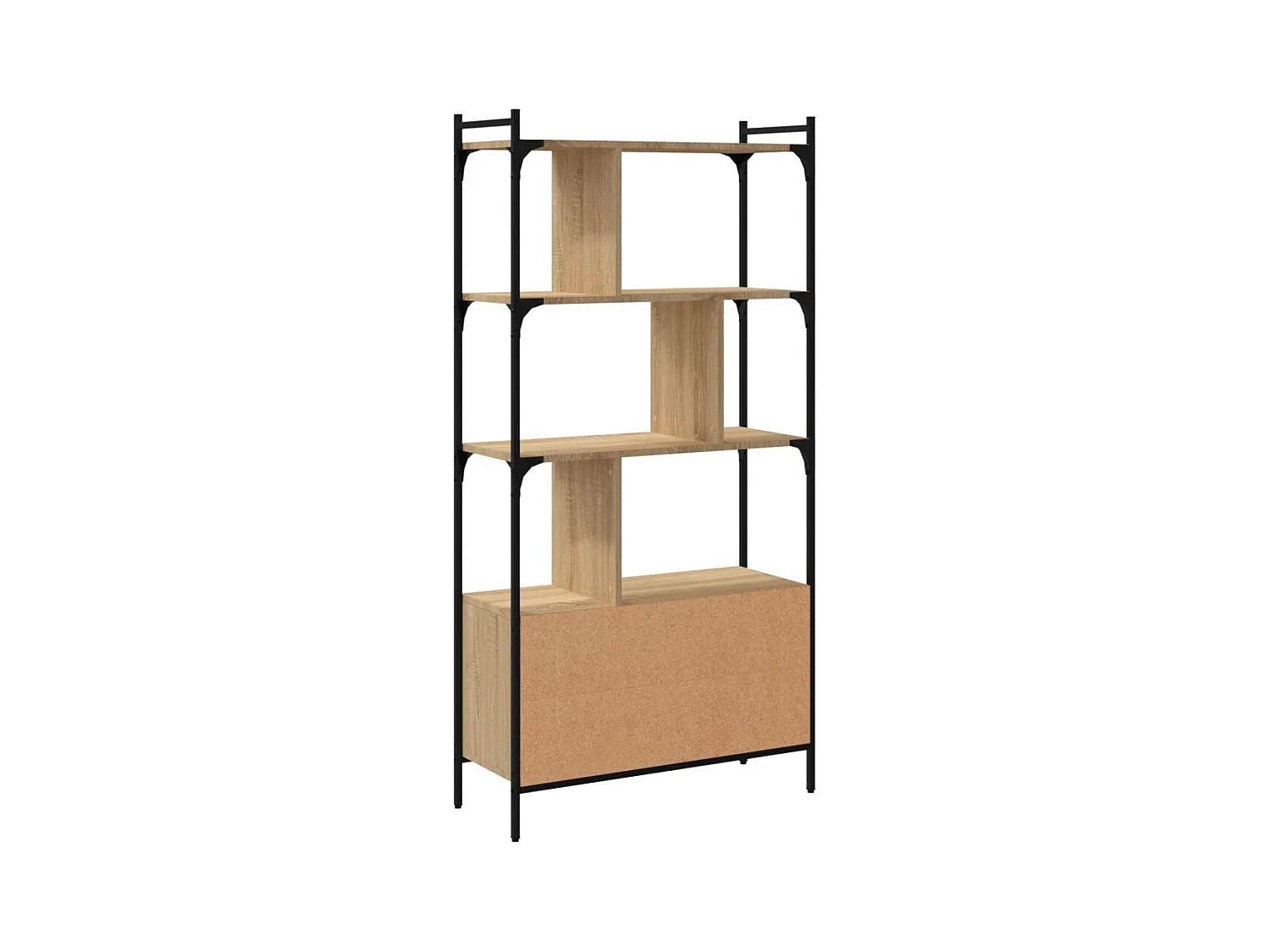 Vilan  Bibliothèque avec portes Chêne Sonoma 76,5x30x154,5 cm Bois d'ingénierie