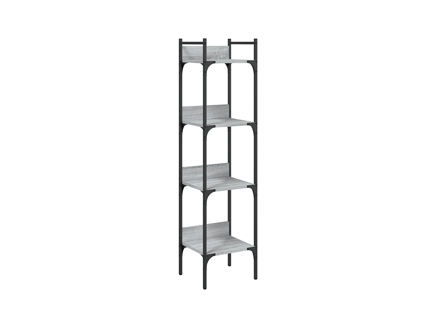 Central Islip  Bibliothèque à 4 niveaux sonoma gris 35x30x138,5 cm