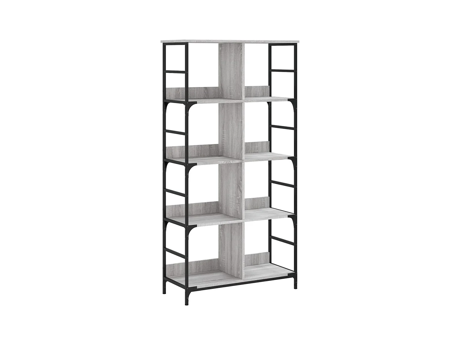 Keith  Bibliothèque sonoma gris 78,5x33x153 cm bois d'ingénierie
