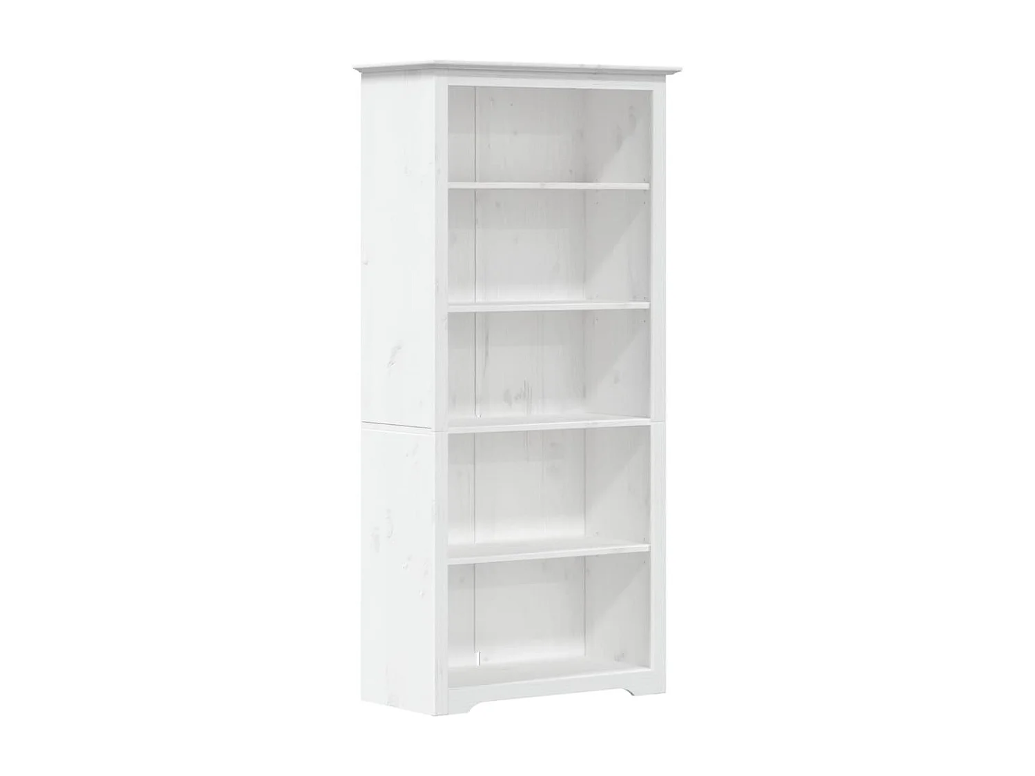 Hydesville  Bibliothèque BODO blanc 82x40x173 cm bois pin massif 5 niveaux