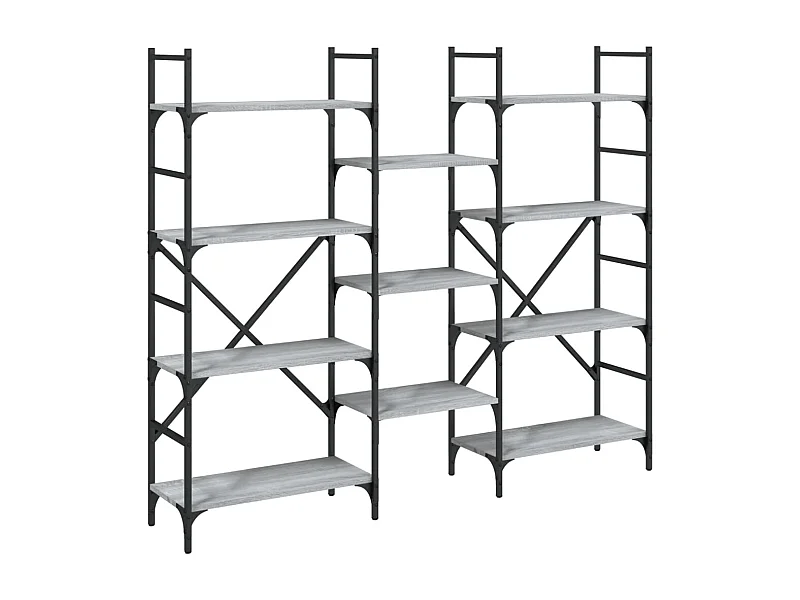 Clashmore  Bibliothèque sonoma gris 160x28,5x136,5 cm bois d'ingénierie