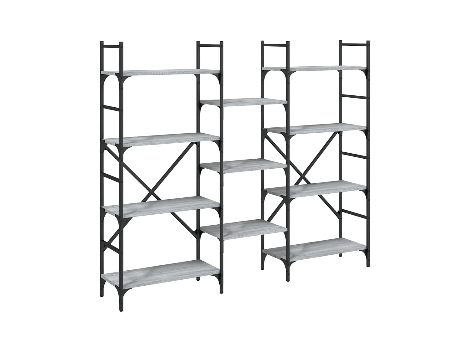 Clashmore  Bibliothèque sonoma gris 160x28,5x136,5 cm bois d'ingénierie