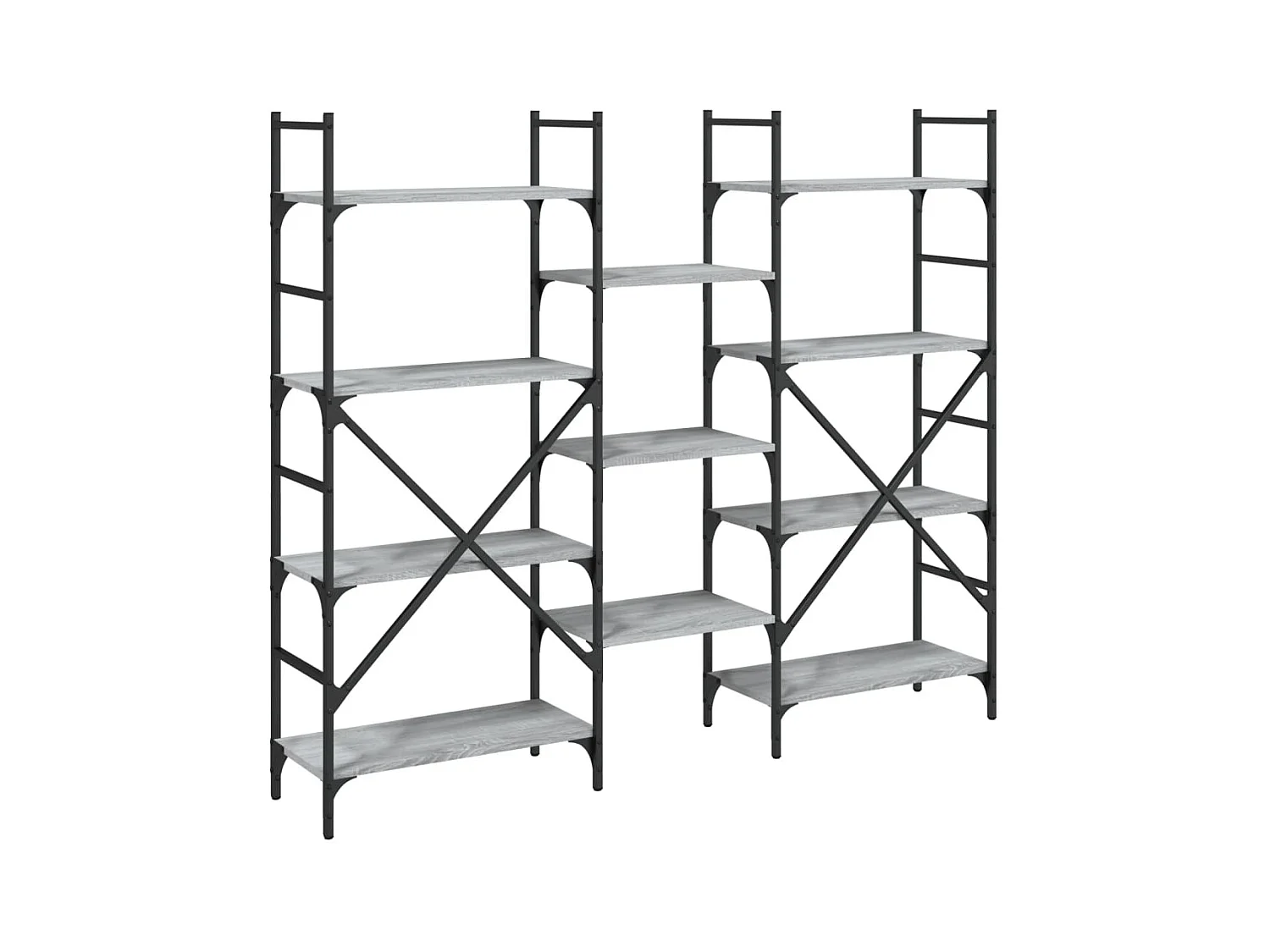 Clashmore  Bibliothèque sonoma gris 160x28,5x136,5 cm bois d'ingénierie