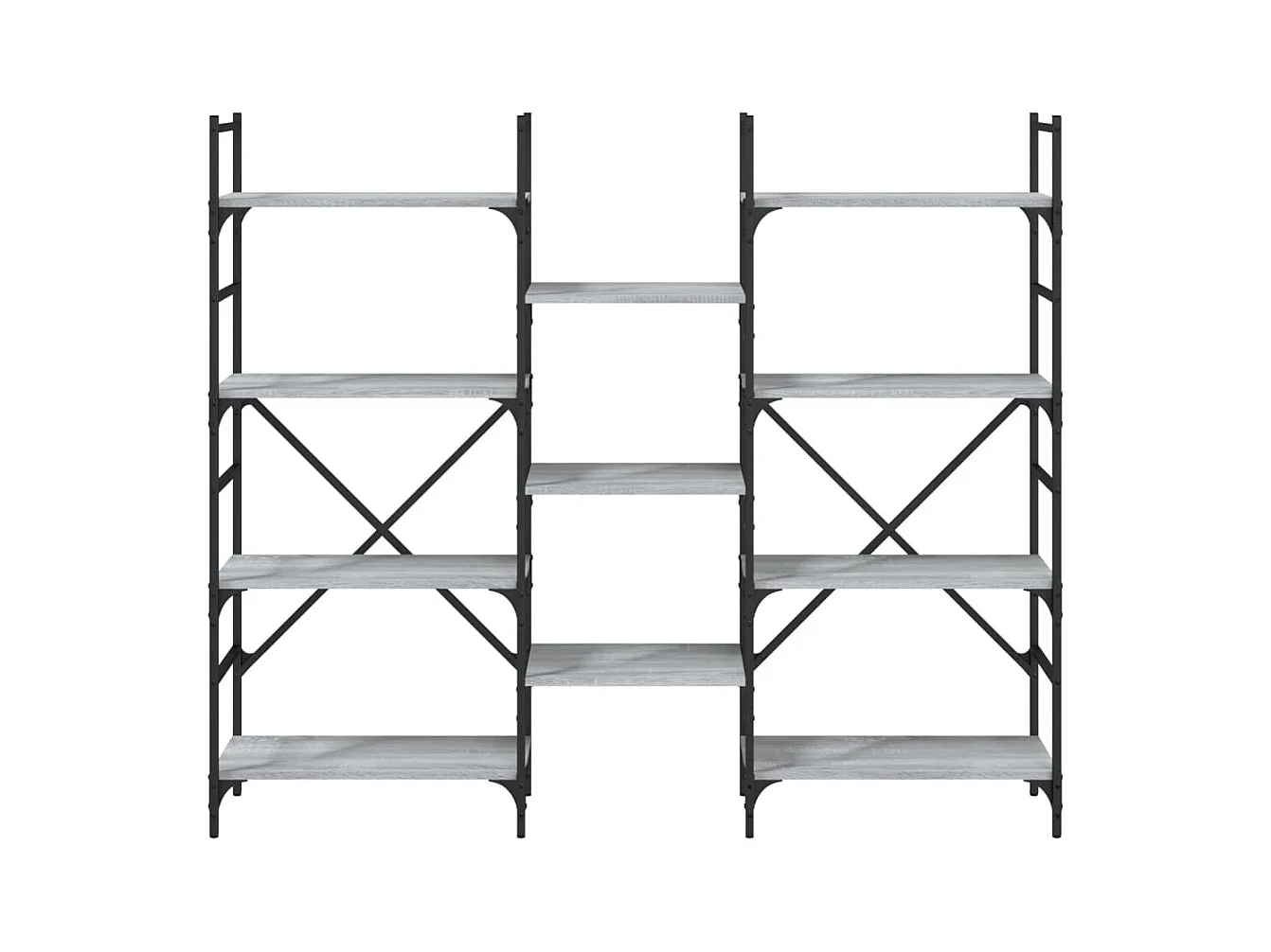 Clashmore  Bibliothèque sonoma gris 160x28,5x136,5 cm bois d'ingénierie