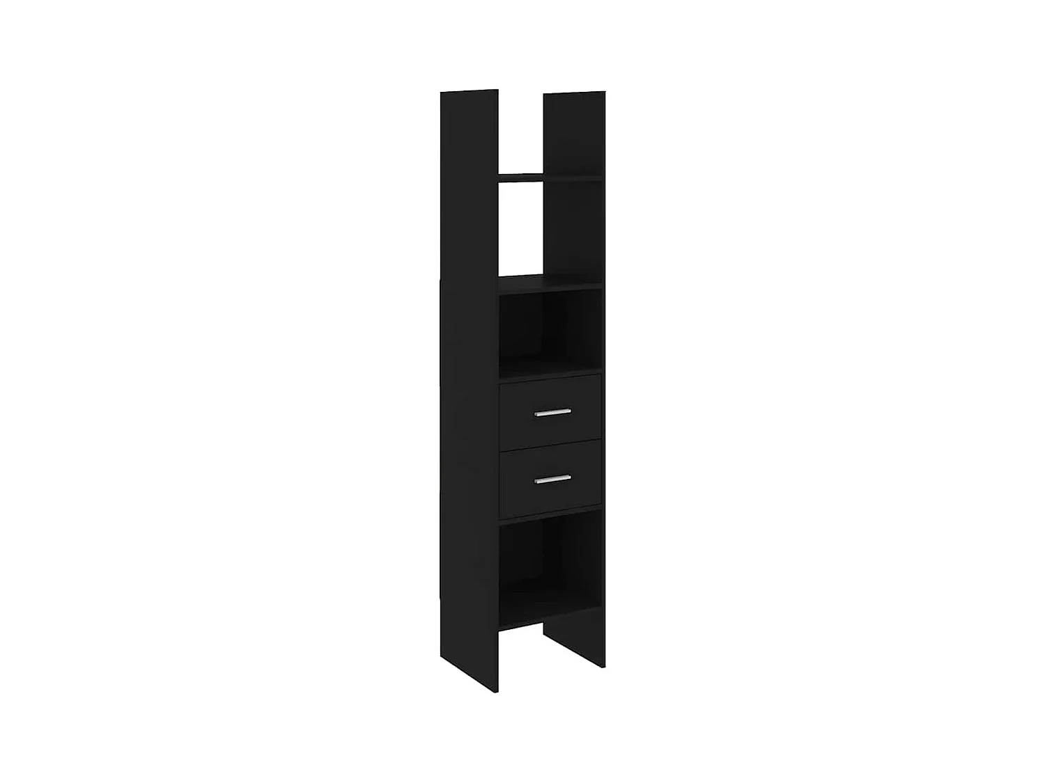 Ammon  Boekenkast 40x35x180 cm bewerkt hout zwart