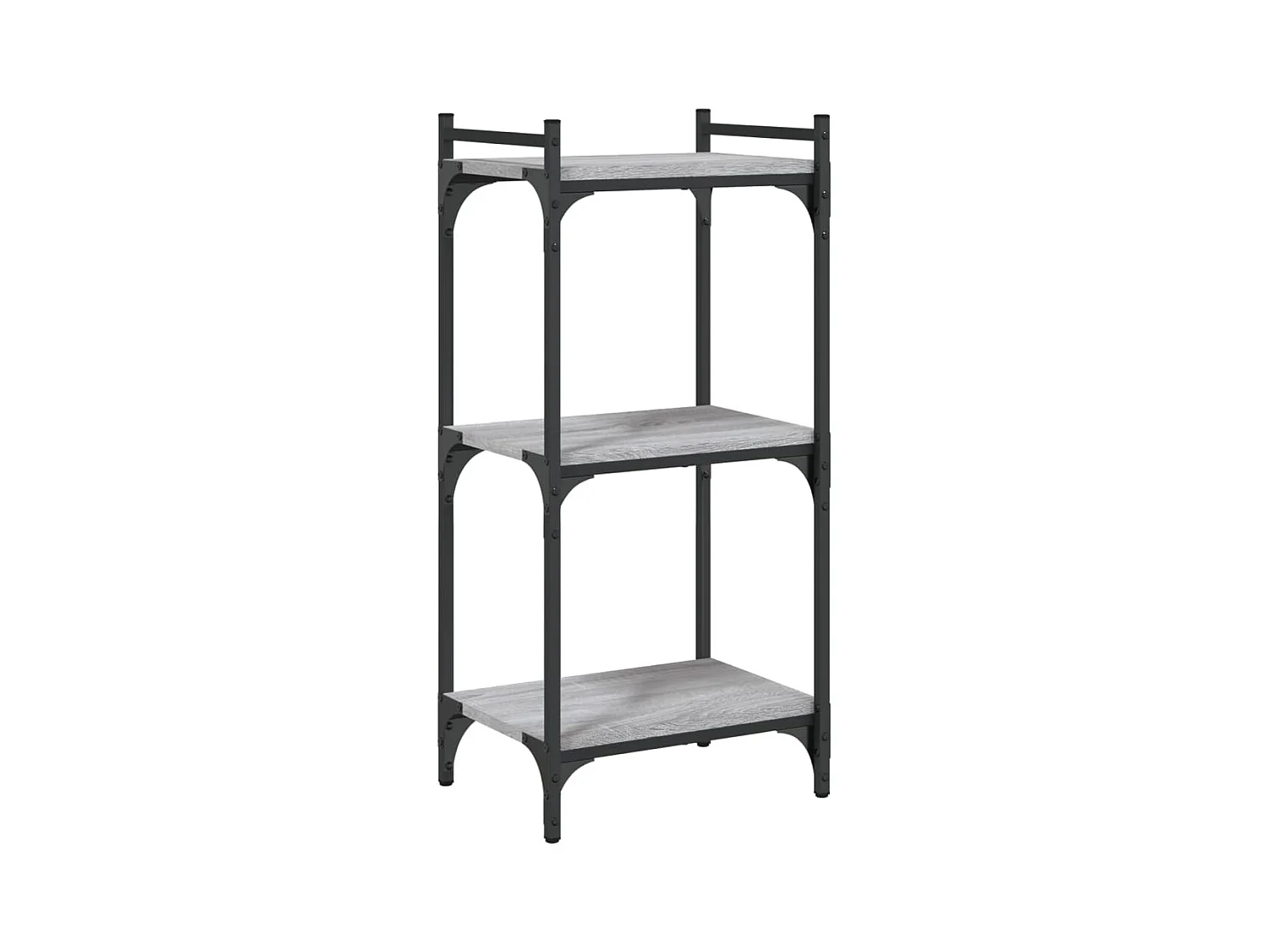 Lars  Boekenkast 3-laags 40x30x86 cm bewerkt hout grijs sonoma