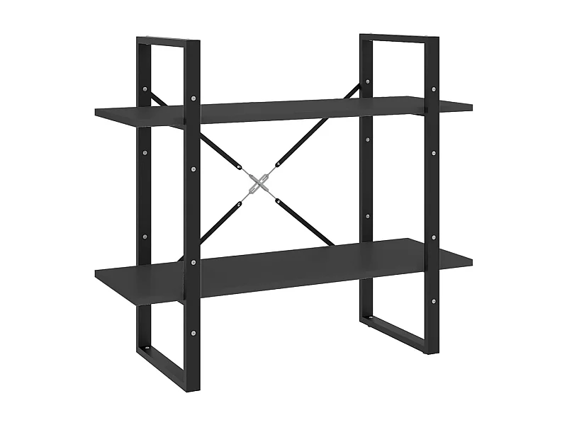 Vista  Boekenkast met 2 schappen 80x30x70 cm spaanplaat grijs