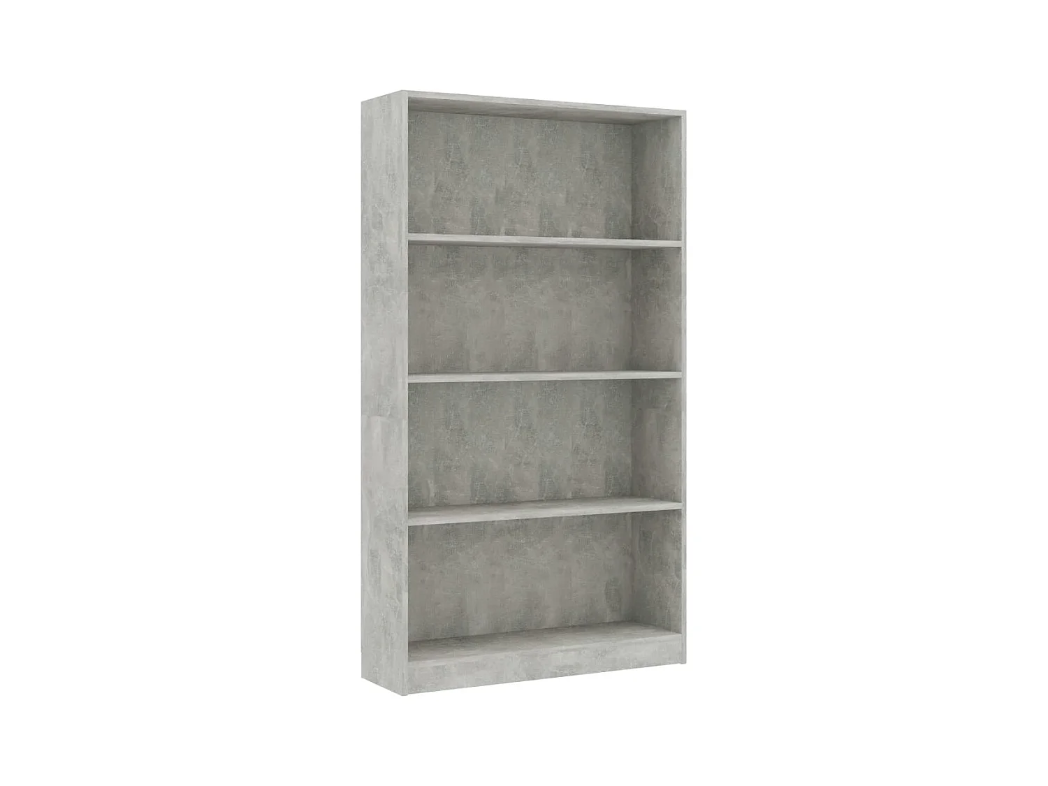 Jairo  Bibliothèque à 4 niveaux Gris béton 80x24x142cm Bois ingénierie
