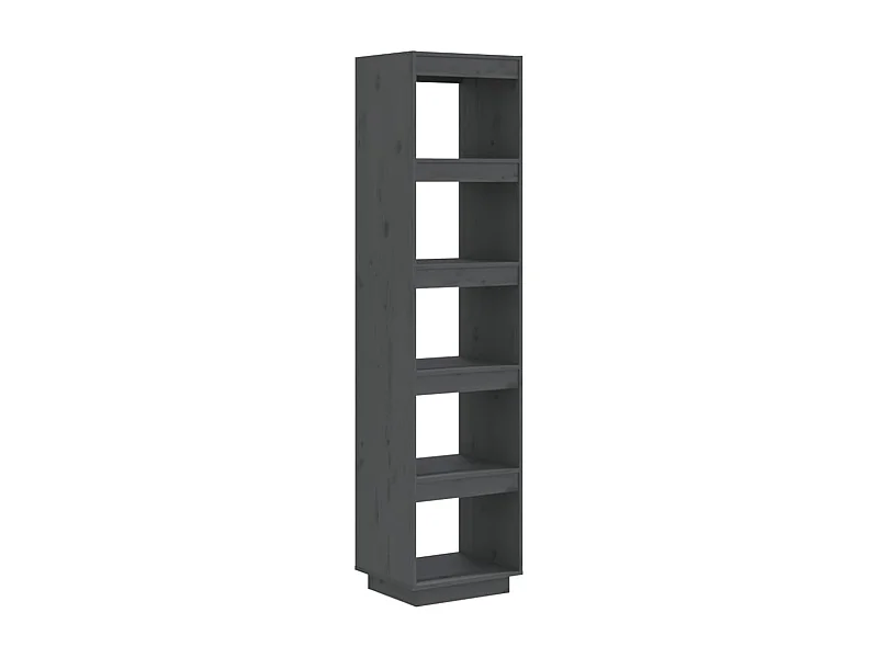 Alisha  Bibliothèque/Séparateur de pièce Gris 40x35x167 cm Pin solide