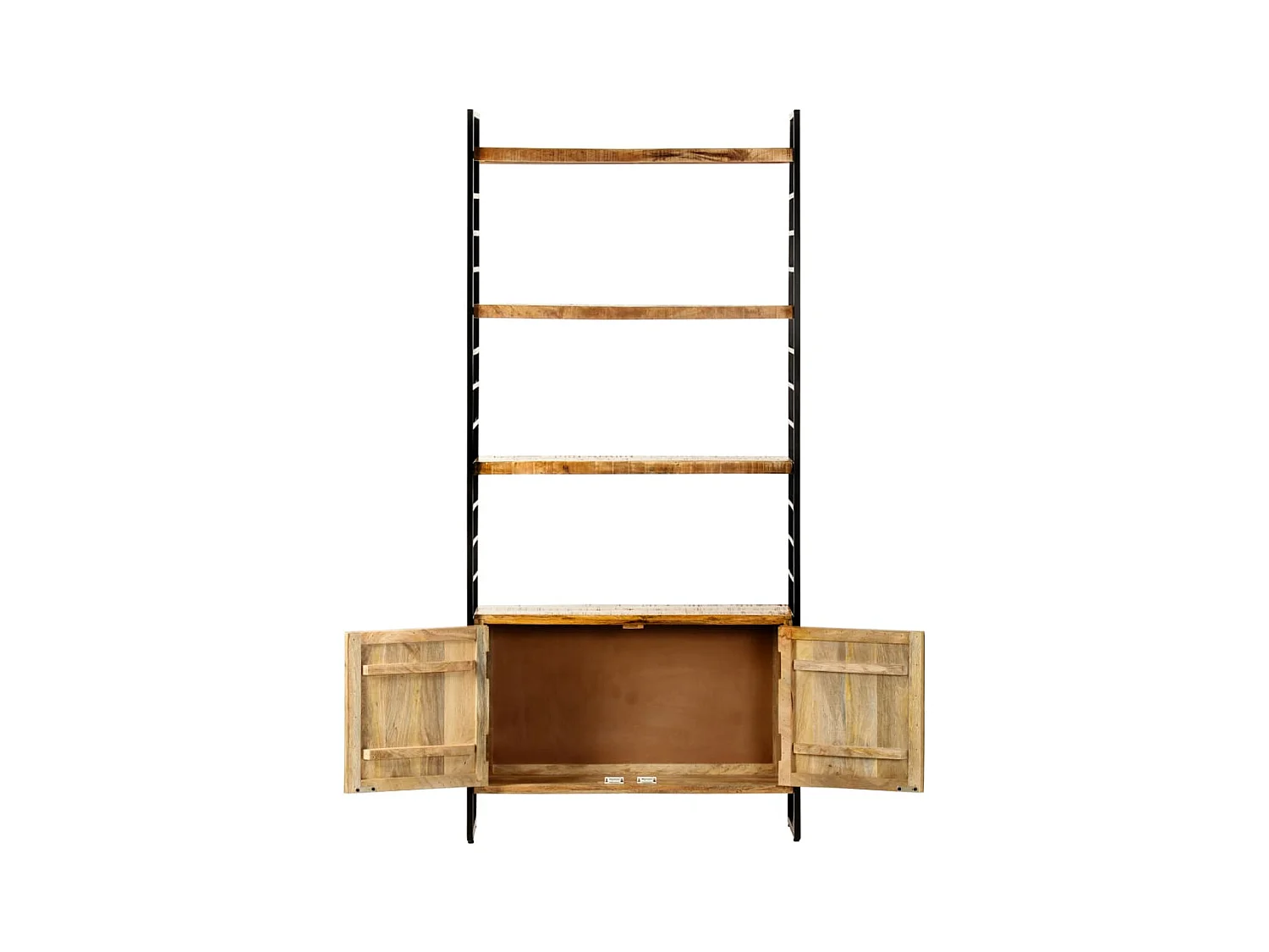 Sildor  Bibliothèque à 4 niveaux 80x30x180 cm Bois de manguier brut