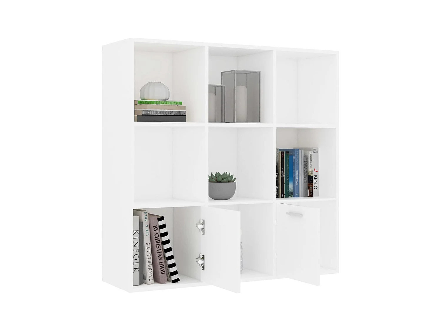 Clonakenny  Bibliothèque Blanc 98x30x98 cm Bois d’ingénierie