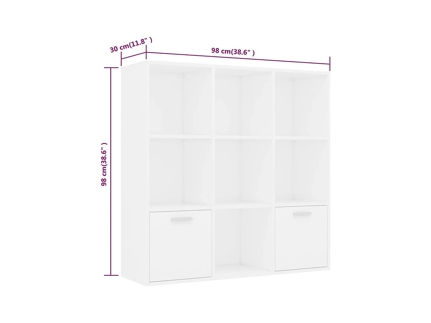 Clonakenny  Bibliothèque Blanc 98x30x98 cm Bois d’ingénierie