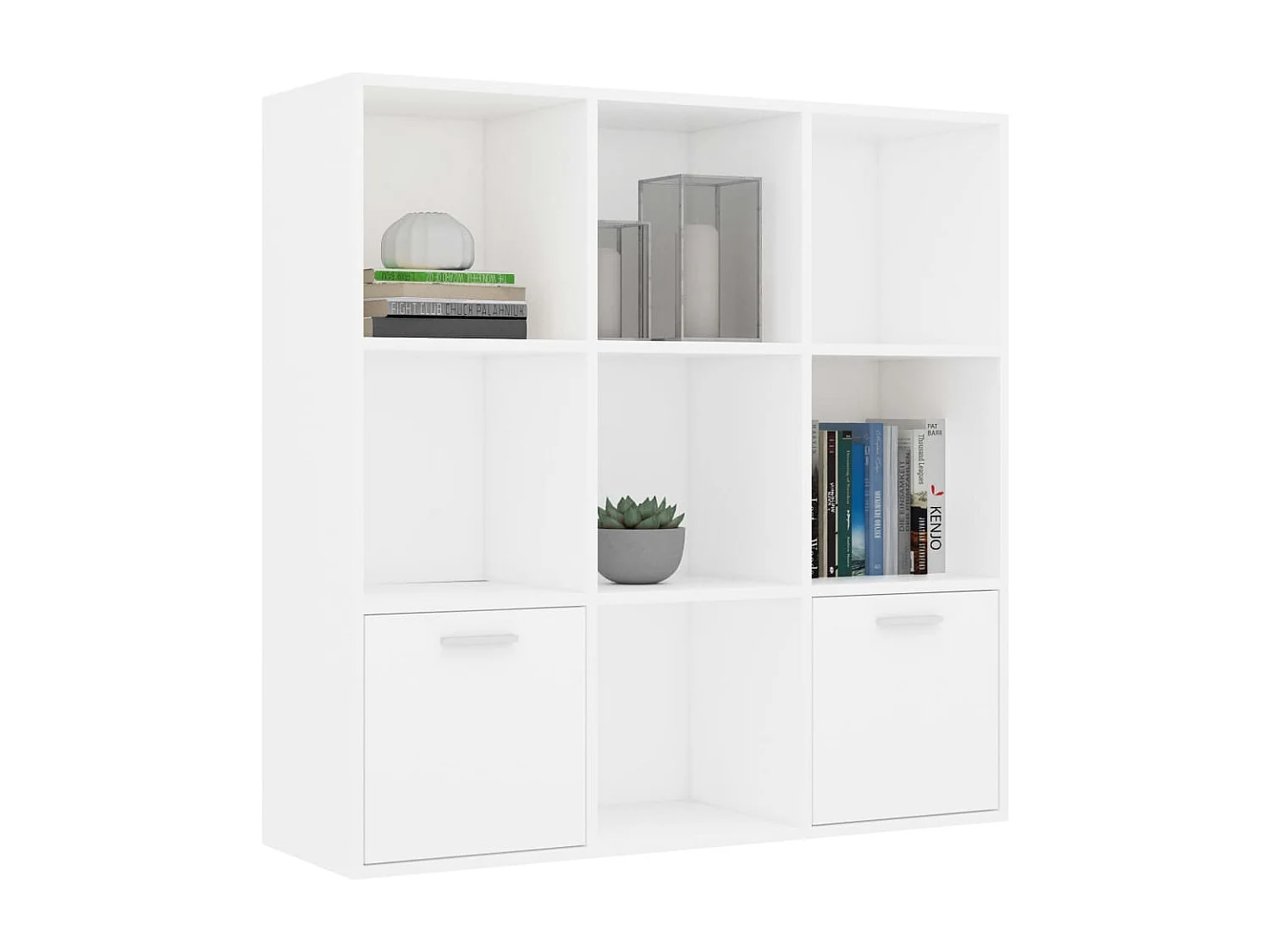 Clonakenny  Bibliothèque Blanc 98x30x98 cm Bois d’ingénierie