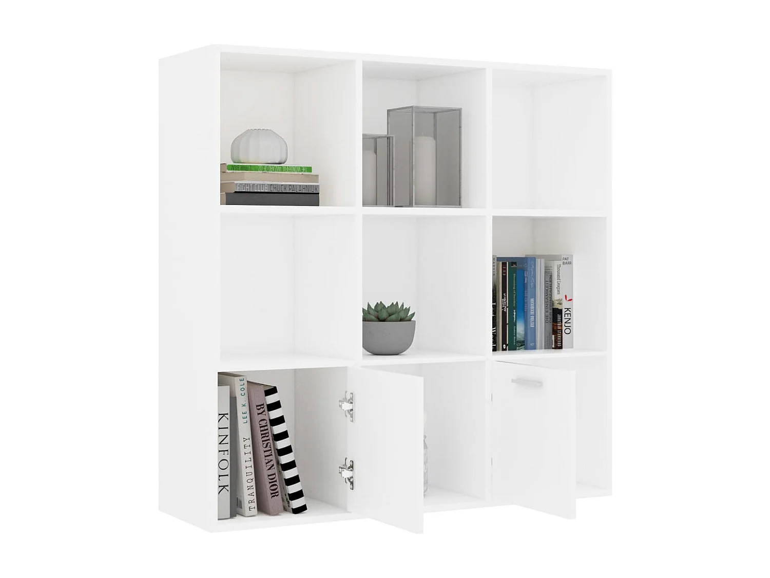 Clonakenny  Bibliothèque Blanc 98x30x98 cm Bois d’ingénierie