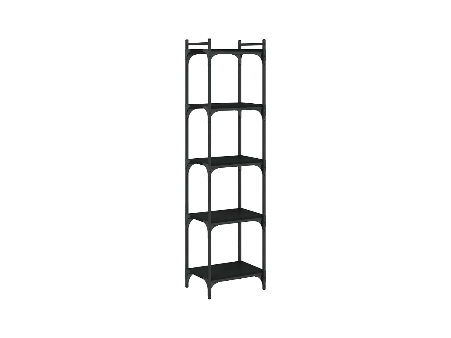 Lars  Boekenkast 5-laags 40x30x154 cm bewerkt hout zwart