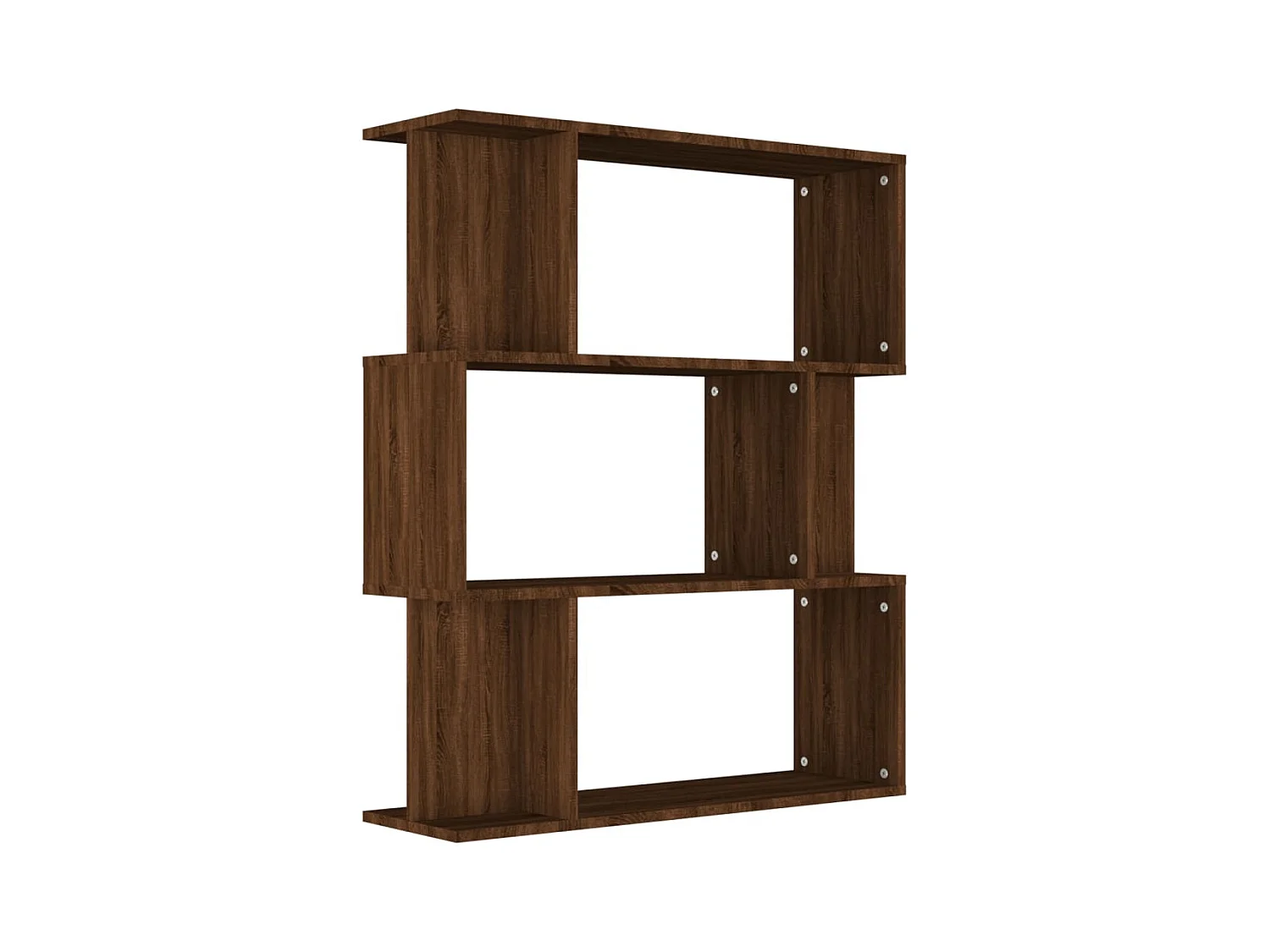 Gyran  Estantería/Biombo madera contrachapada marrón roble 80x24x96 cm