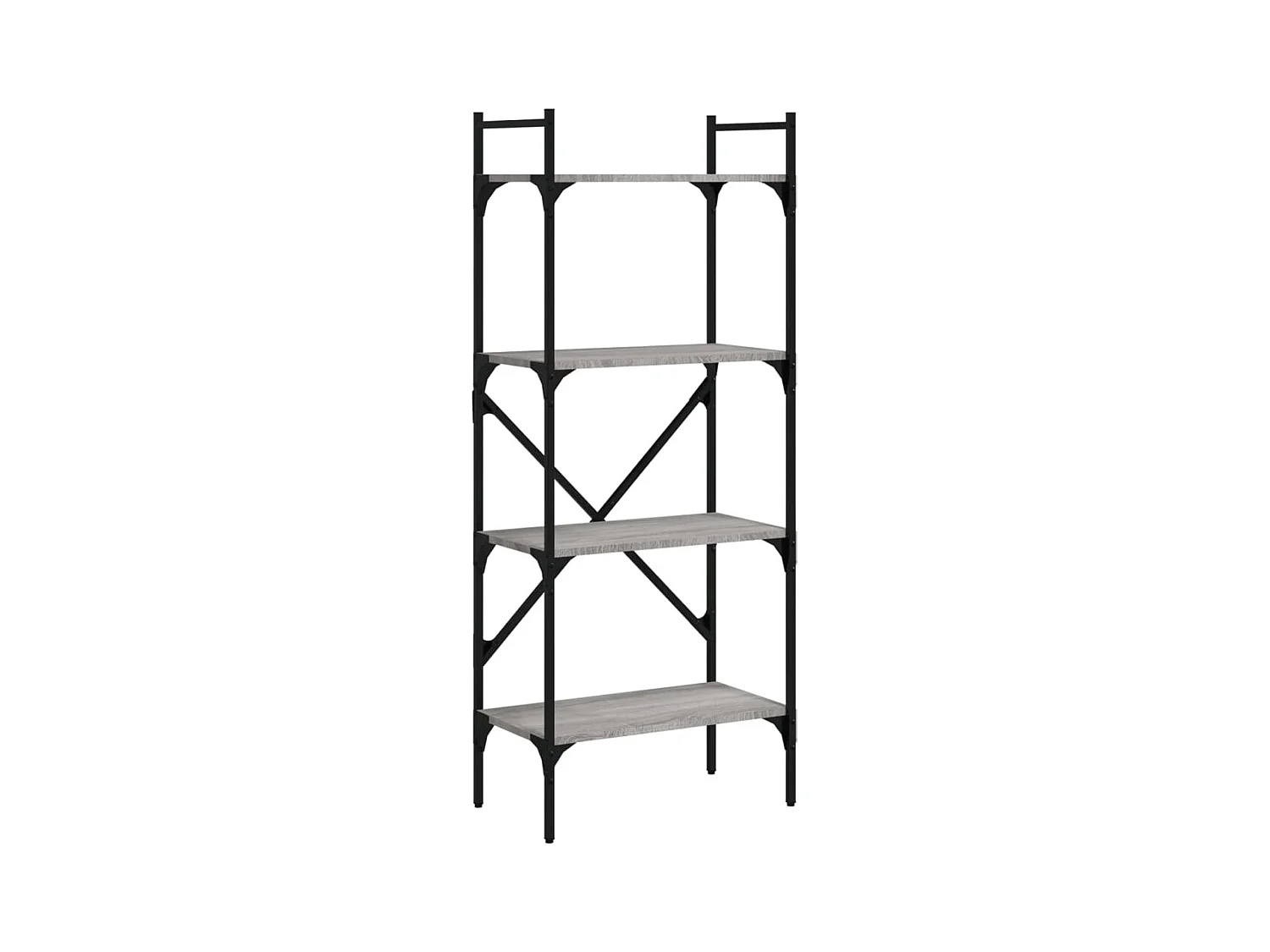 Fredrikstad  Bibliothèque à 4 niveaux sonoma gris 56x31,5x138,5 cm