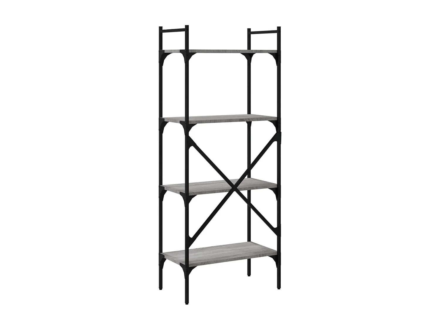 Fredrikstad  Bibliothèque à 4 niveaux sonoma gris 56x31,5x138,5 cm