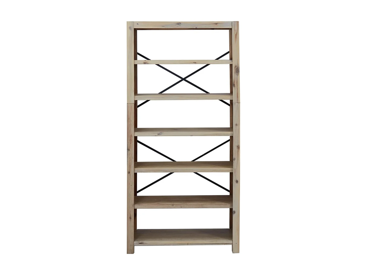 Pippa  Bibliothèque 6 niveaux 80x30x170 cm Bois solide d'acacia