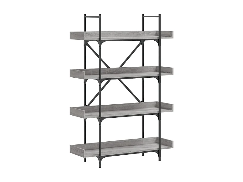 Vero Beach  Bibliothèque à 4 niveaux sonoma gris 100x33x145,5 cm