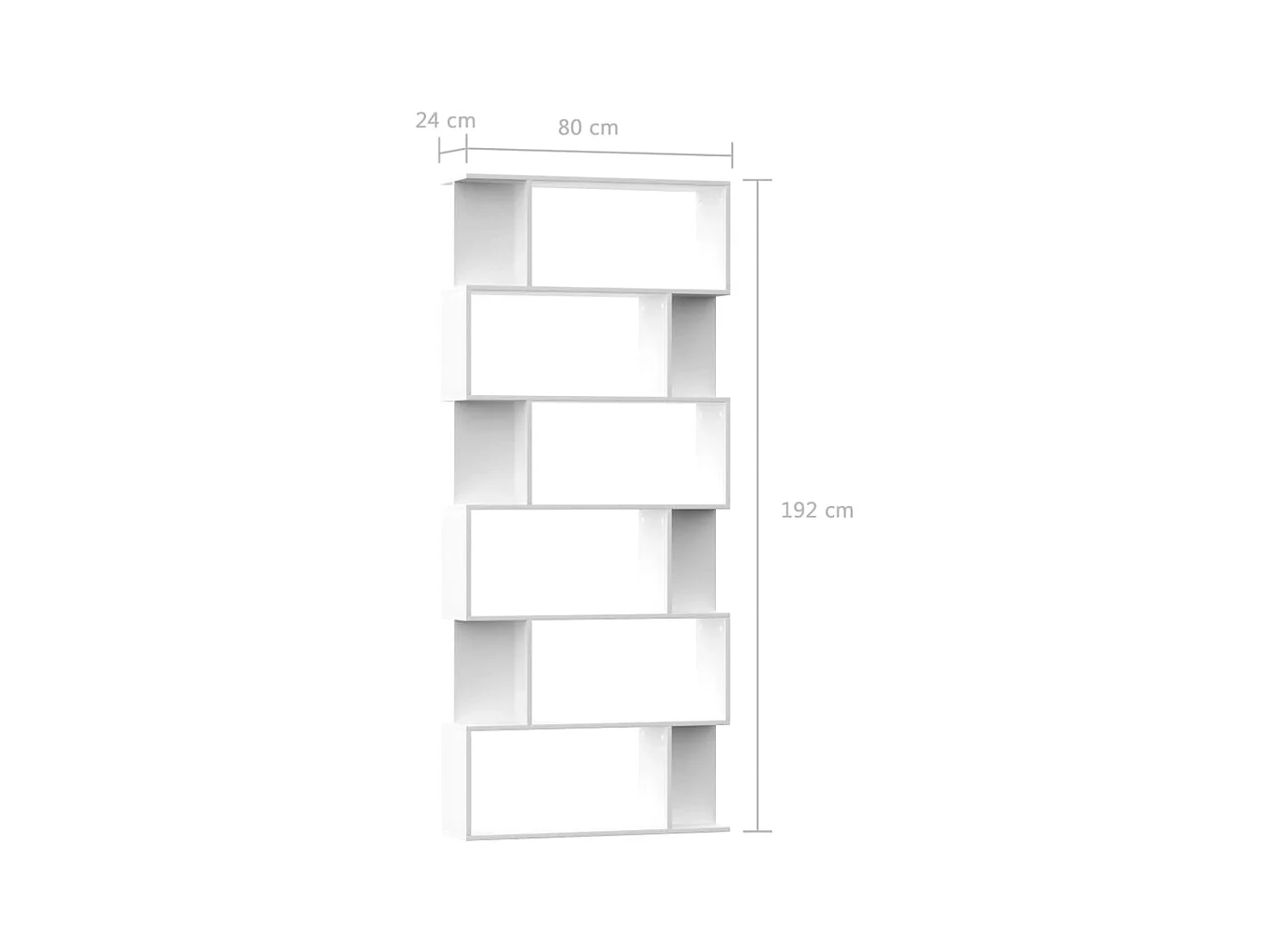 Blue Rapids  Bibliothèque/Séparateur de pièce Blanc Bois d'ingénierie