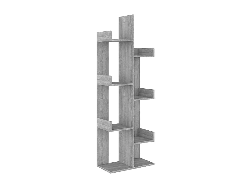 Candler  Boekenkast 48x25,5x140 cm bewerkt hout grijs sonoma eikenkleur