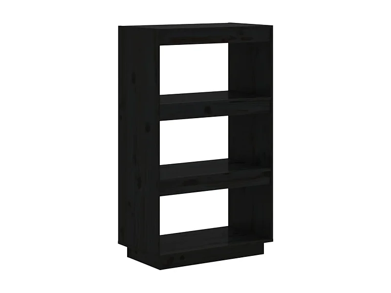 Alisha  Bibliothèque/Séparateur de pièce Noir 60x35x103 cm Pin massif