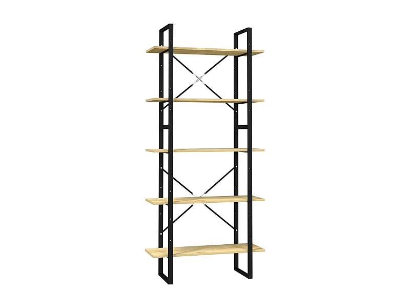 Aubagne  Bibliothèque à 5 niveaux 80x30x175 cm Bois de pin
