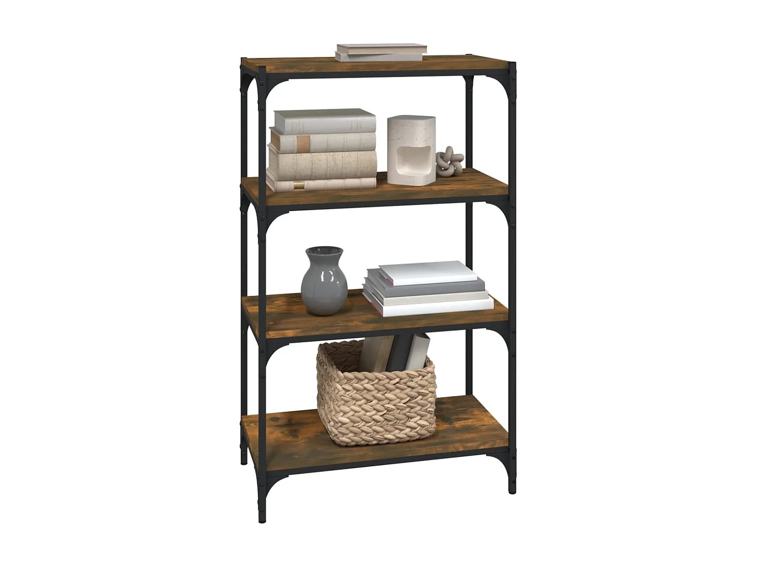 Ventura  Bibliothèque Chêne fumé 60x33x100 cm Bois d'ingénierie