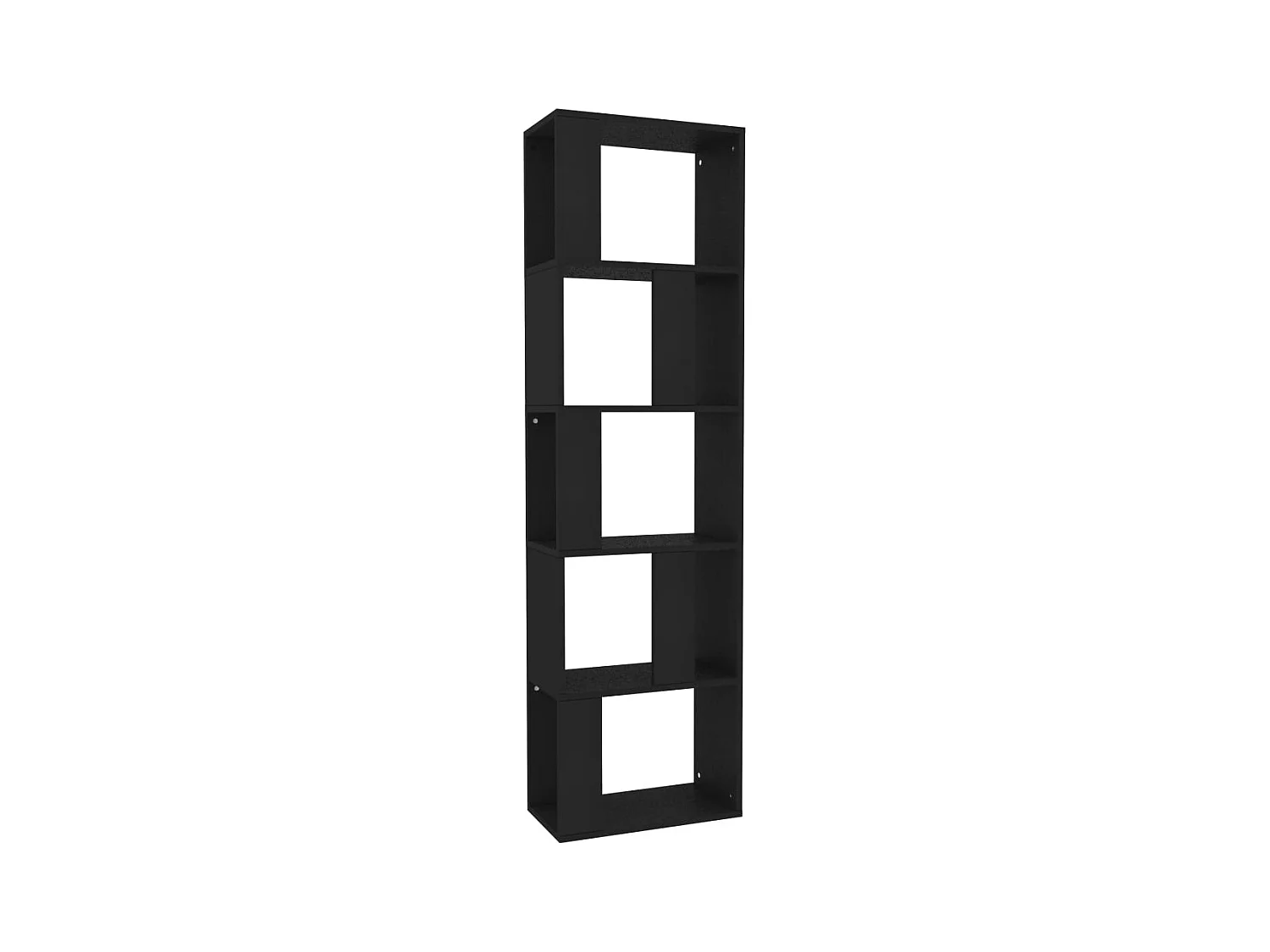 Niels  Boekenkast/kamerscherm 45x24x159 cm bewerkt hout zwart