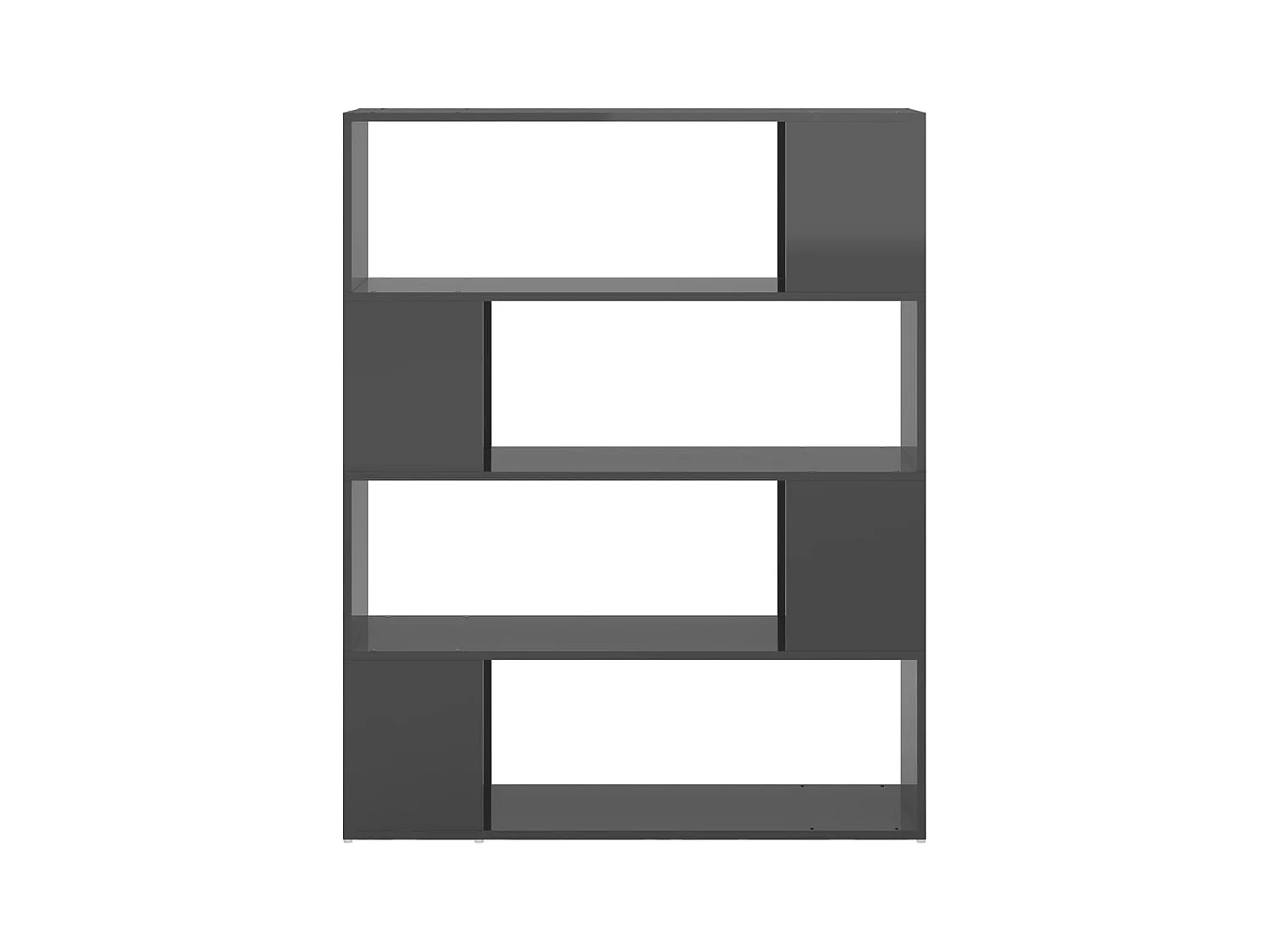 Norman  Bibliothèque/Séparateur de pièce Gris brillant 100x24x124 cm