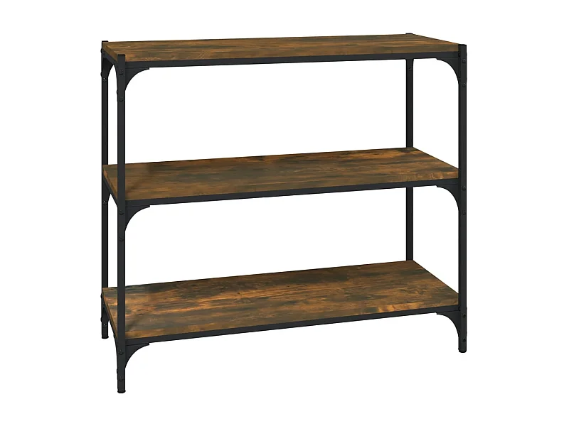 Ventura  Bibliothèque Chêne fumé 80x33x70,5cm Bois d'ingénierie et acier