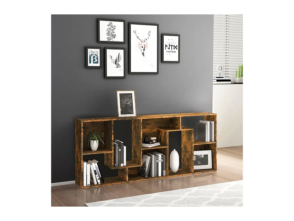 Burtonsville  Boekenkast 67x24x161 cm bewerkt hout gerookt eikenkleurig