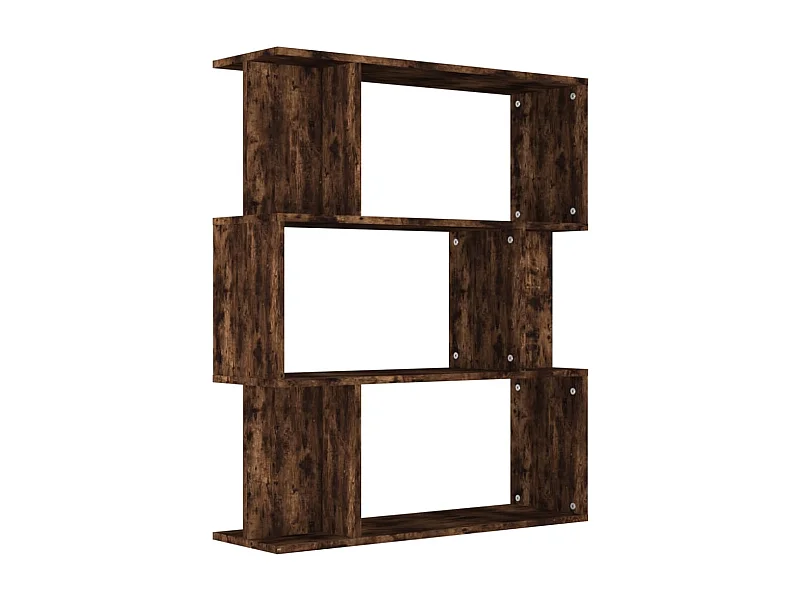 Gyran  Bibliothèque/Cloison Chêne fumé 80x24x96 cm Bois d'ingénierie