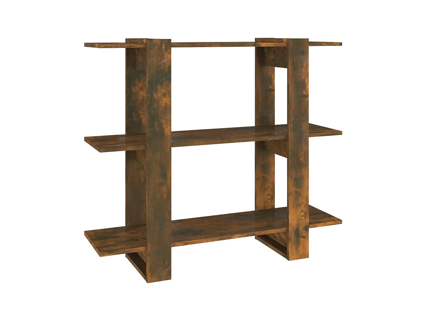 Corydon  Bibliothèque/Séparateur de pièce Chêne fumé 100x30x87 cm