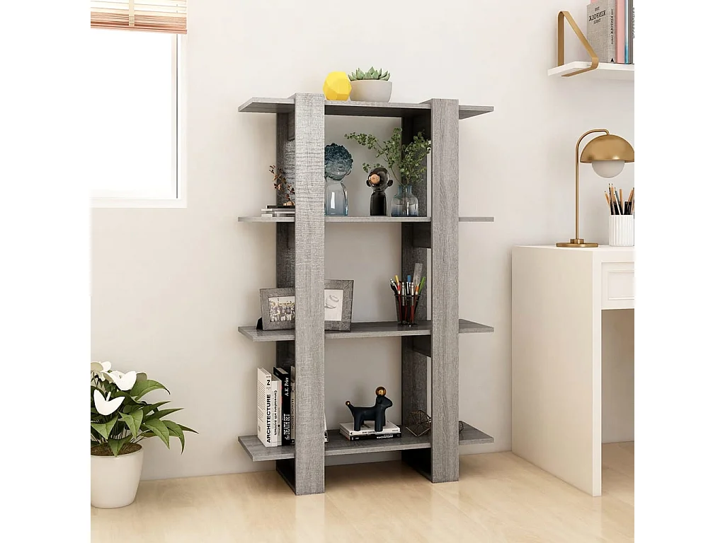 Soledad  Bibliothèque/Séparateur de pièce Sonoma gris 80x30x123,5 cm