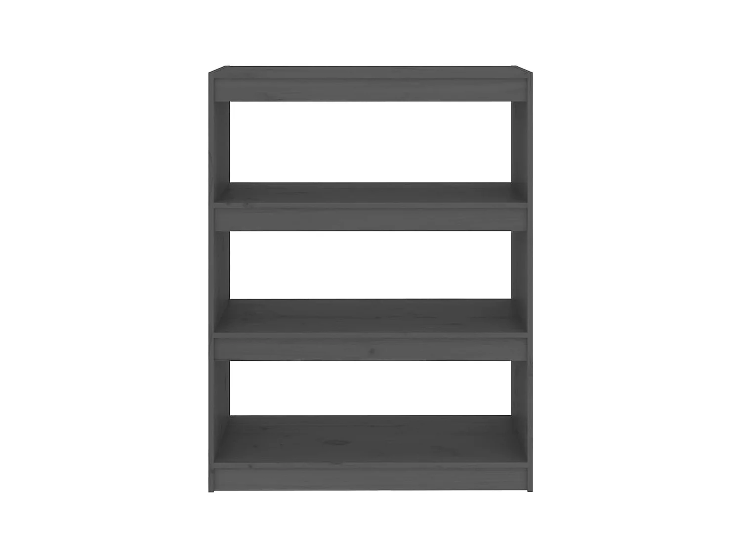 Aruna  Bibliothèque/Séparateur de pièce Gris 80x30x103,5 cm Pin massif