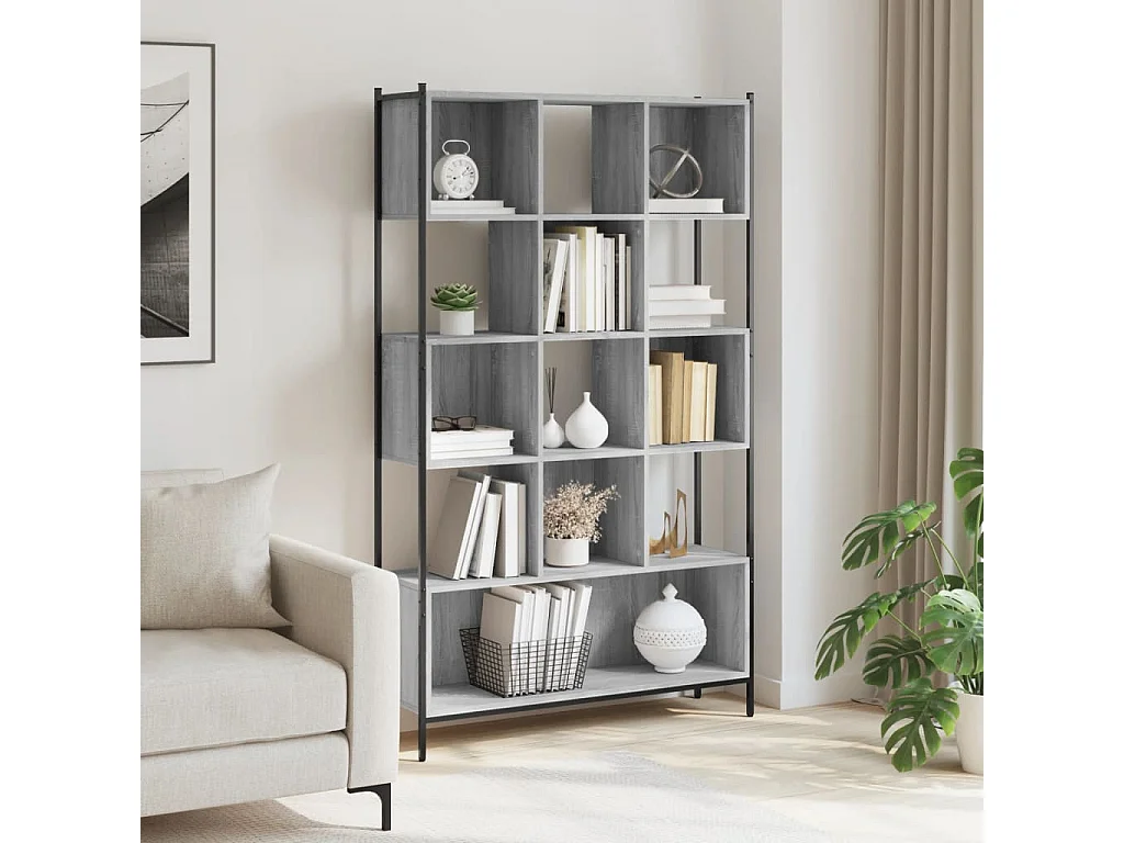 Épinay-sur-Seine  Bibliothèque sonoma gris 102x28x172 cm bois d'ingénierie