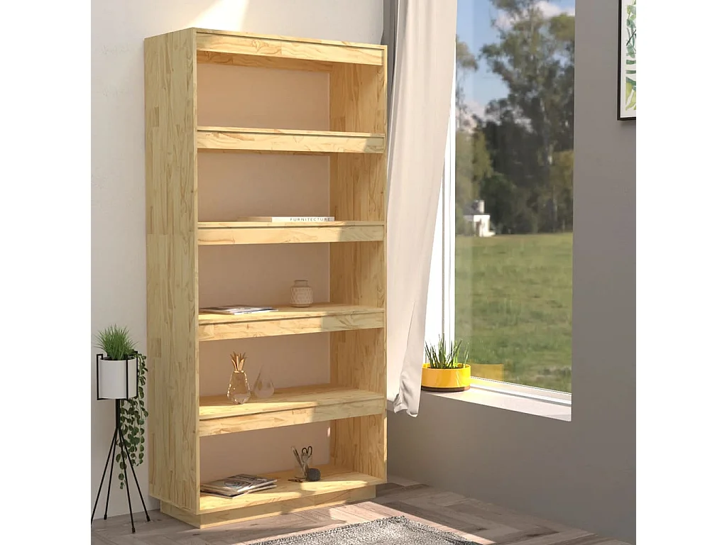 Alisha  Bibliothèque/Séparateur de pièce 80x35x167 cm pin massif