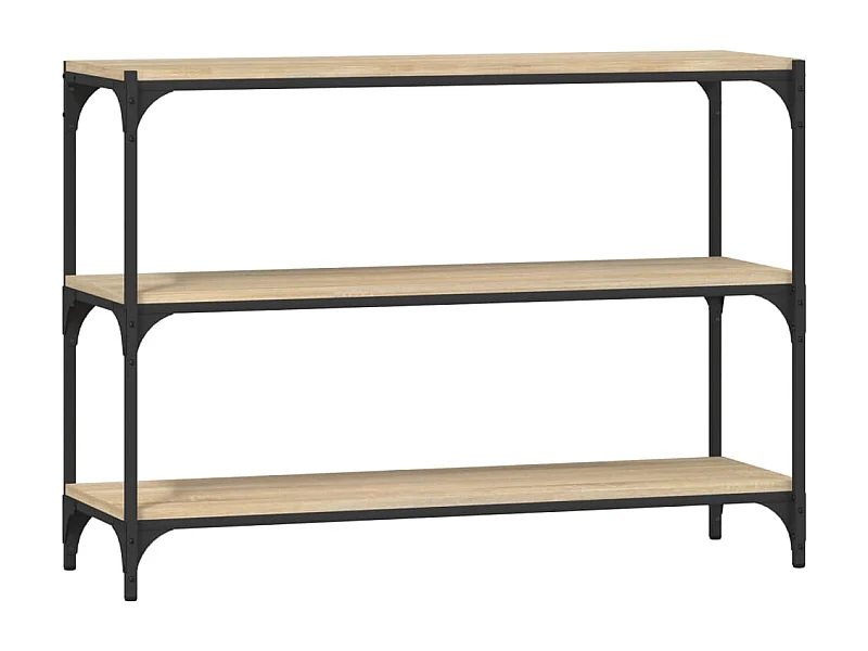 Ventura  Boekenkast 100x33x70,5 cm bewerkt hout en staal sonoma eiken