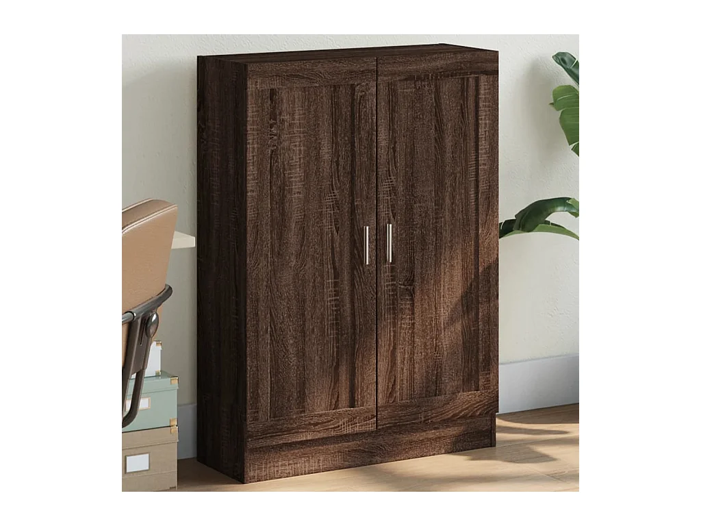 Krimpen aan den IJssel  Bibliothèque chêne marron 82,5x30,5x115 cm bois d'ingénierie