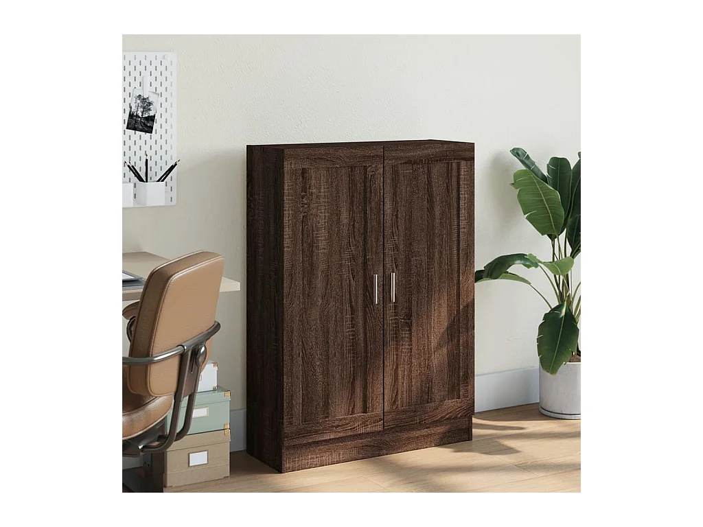 Krimpen aan den IJssel  Bibliothèque chêne marron 82,5x30,5x115 cm bois d'ingénierie